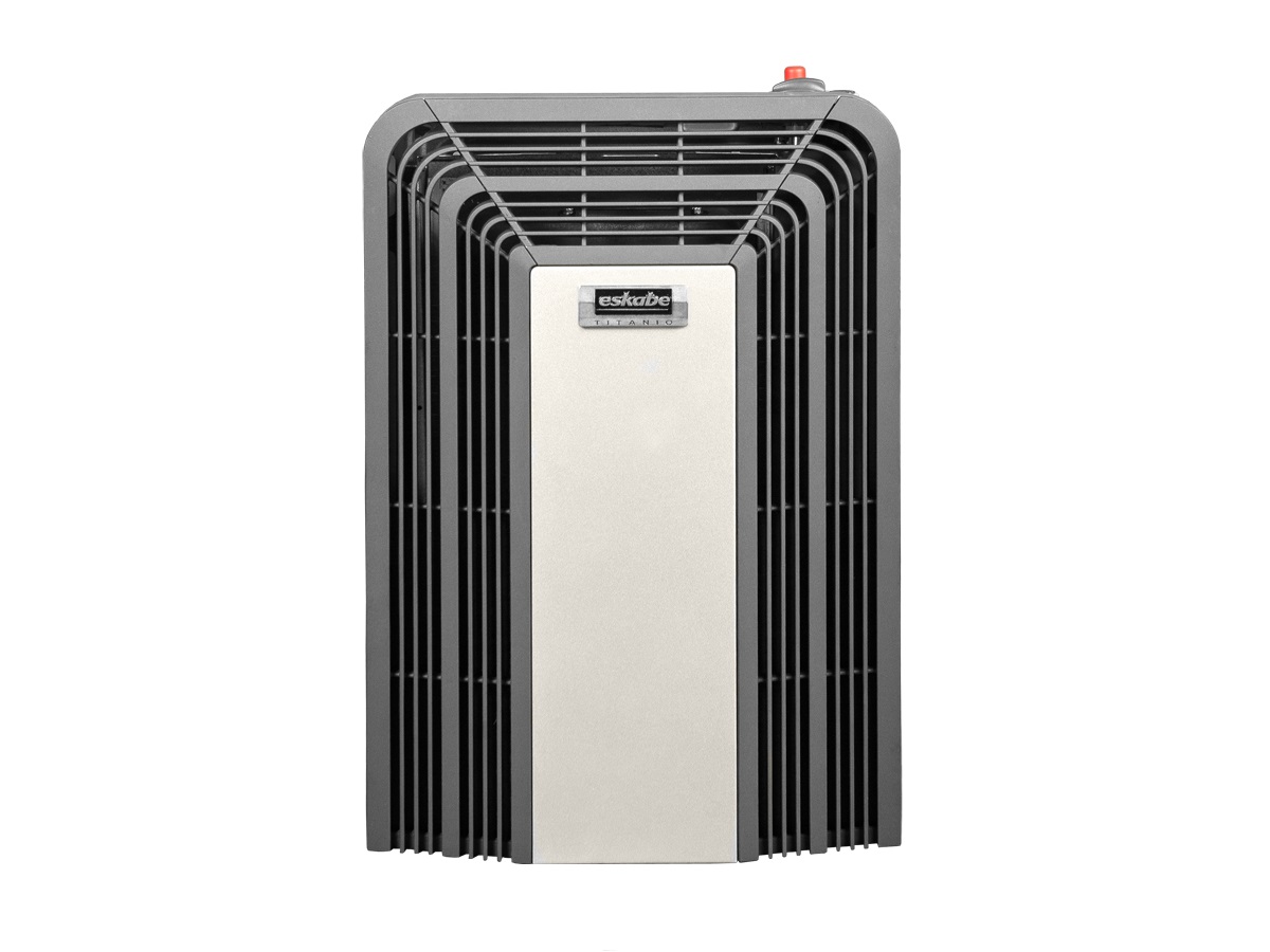 ESTUFA A GAS TIRO BALANCEADO ESKABE TITANIO TT TB2 CVTE 2000 KCAL/H