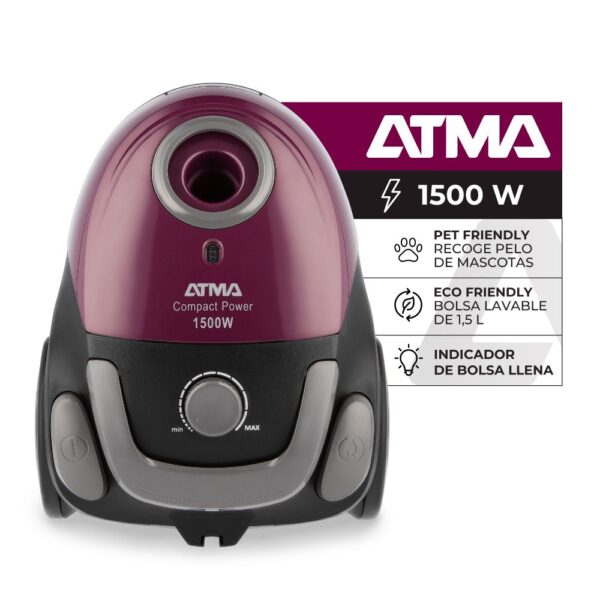 ASPIRADORA ATMA TRINEO POWER VIOLETA AS8933PI 1500W