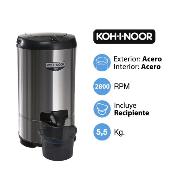 SECARROPAS KOHINOOR A-655 5.5KG ACERO