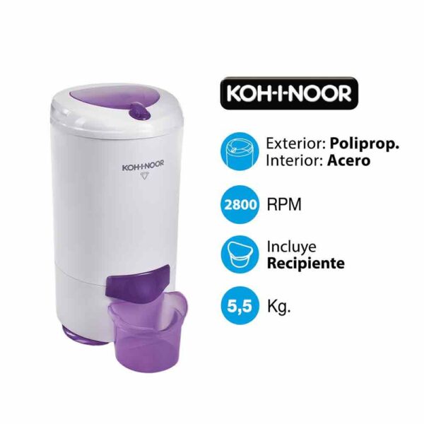 SECARROPAS KOHINOOR C-755 5.5KG VISION